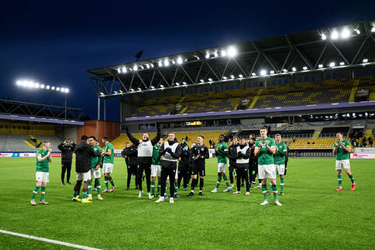 Players of Ireland celebrate