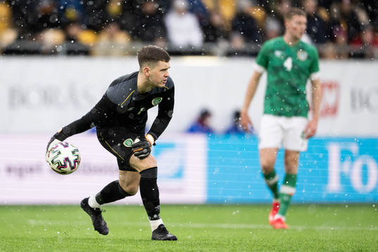 Goalkeeper Brian Maher of Ireland