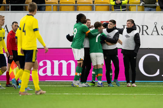 Players of Ireland celebrate