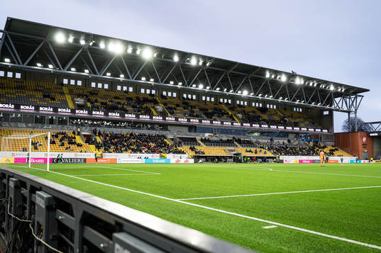 The stand with spectators