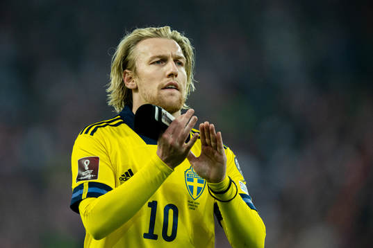 Emil Forsberg of Sweden looks dejected