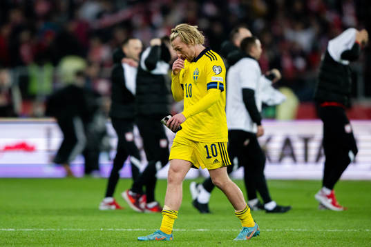 Emil Forsberg of Sweden looks dejected