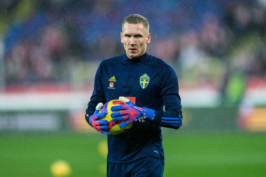 goalkeeper Robin Olsen of Sweden