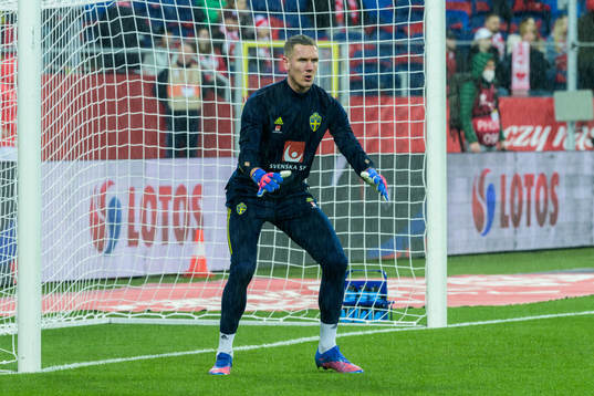 goalkeeper Robin Olsen of Sweden