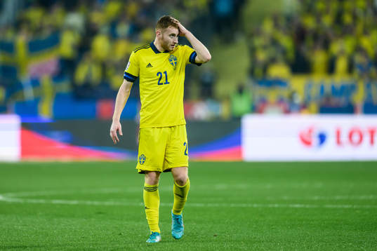 Dejan Kulusevski of Sweden looks dejected