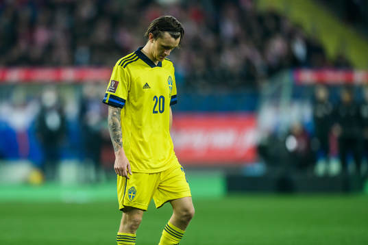 Kristoffer Olsson of Sweden looks dejected