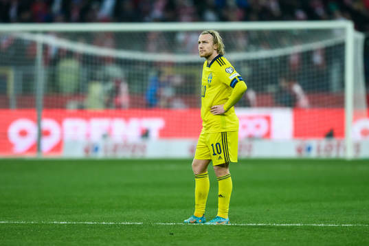 Emil Forsberg of Sweden looks dejected