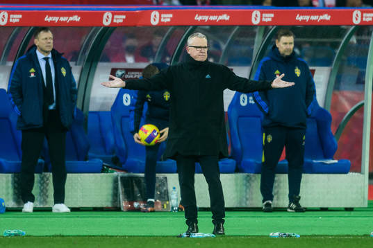 head coach Janne Andersson of Sweden