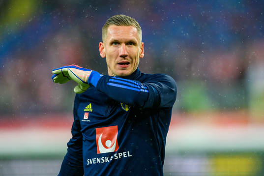 Goalkeeper Robin Olsen of Sweden