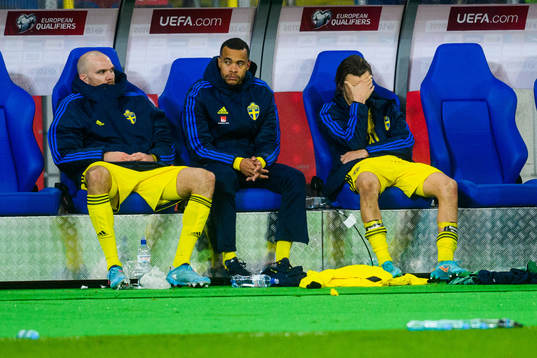 Marcus Danielson, Robin Quaison and Kristoffer Olsson of