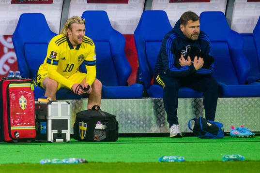 Emil Forsberg of Sweden looks dejected