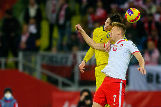 Victor Nilsson Lindelöf and Adam Buksa of Poland of Sweden