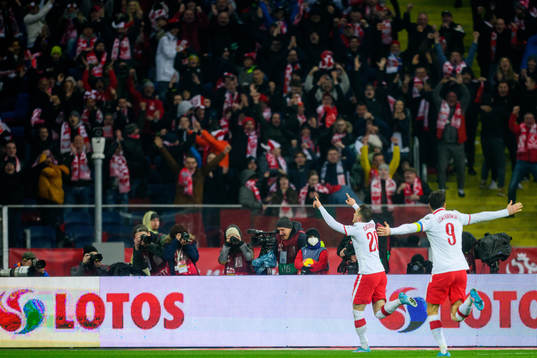 Piotr Zielinski of Poland celebrates