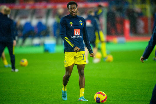 Anthony Elanga of Sweden ahead the FIFA World Cup Qualifier