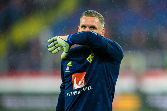 Goalkeeper Robin Olsen of Sweden