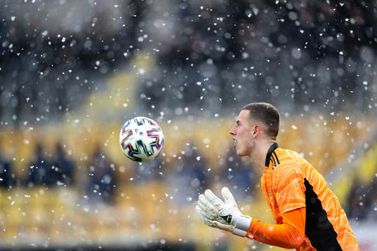 Goalkeeper Samuel Brolin of Sweden