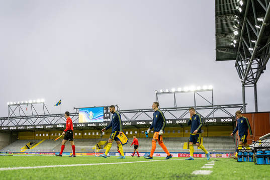 Aiham Ousou , goalkeeper Samuel Brolin and Emil Holm of