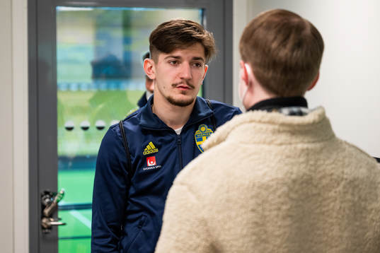 Armin Gigovic of Sweden is interviewed
