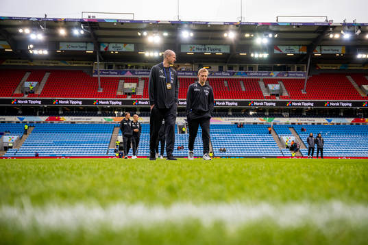 Brede Hangeland, player manager of Norway, and Mats Møller