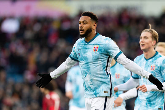 Joshua King of Norway celebrates the 4-0 goal