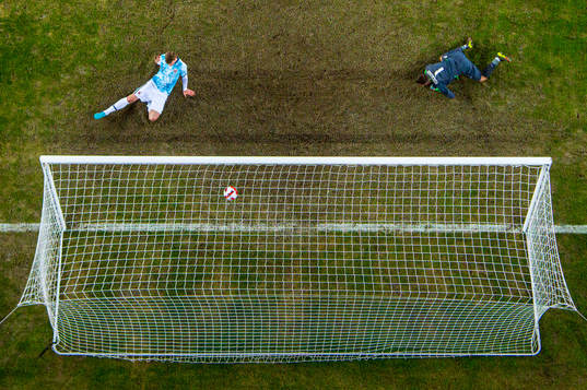 Alexander Sørloth of Norway scores the 9-0 goal behind