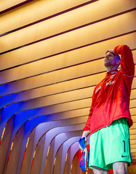 Goalkeeper André Hansen of Norway