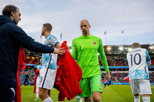 Goalkeeper André Hansen of Norway