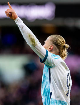 Erling Braut Haaland of Norway celebrates