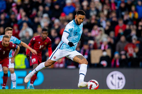 Joshua King of Norway scores the 2-0 goal with a penalty