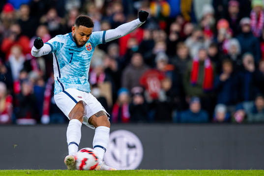 Joshua King of Norway scores the 2-0 goal with a penalty