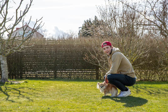 Lucas Ekeståhl-Jonsson och hunden Levi