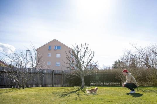 Lucas Ekeståhl-Jonsson och hunden Levi