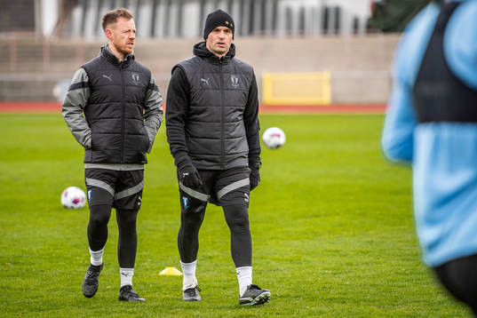 Fystränare Mark Read och tränare Milos Milojevic