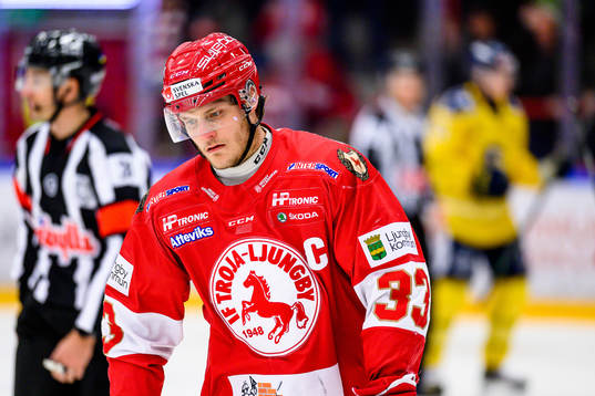 Troja/Ljungbys Daniel Karlsson deppar