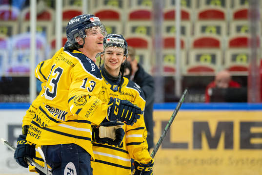 Södertäljes Gustav Willman Borvik jublar