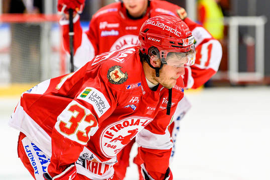 Troja/Ljungbys Daniel Karlsson deppar