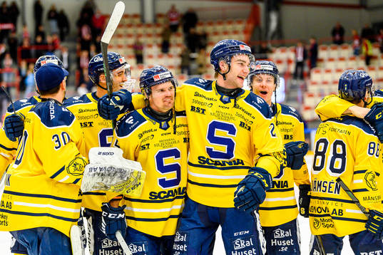 Södertäljes spelare jublar