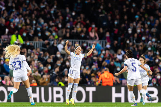 Claudia Zornoza of Real Madrid  celebrates the 1-2 goal