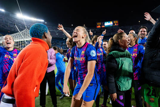 Fridolina Rolfö of Barcelona celebrates