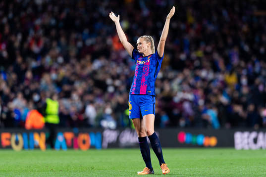 Fridolina Rolfö of Barcelona celebrates