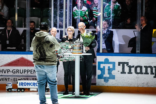 Rögles sportchef Chris Abbott, SHL’s VD Jenny