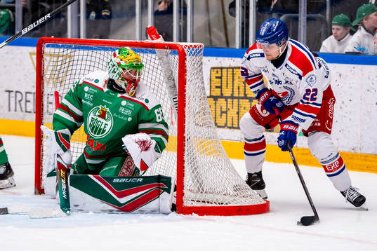 Rögles målvakt Christoffer Rifalk och Oskarshamns John