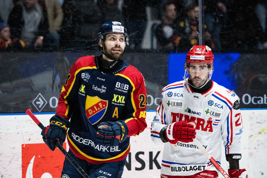 Djurgårdens Ludvig Rensfeldt och Timrås Joey LaLeggia