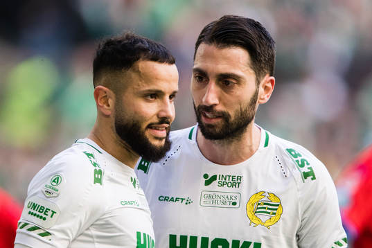 Hammarbys Mohanad Jeahze och Hammarbys Nahir Besara