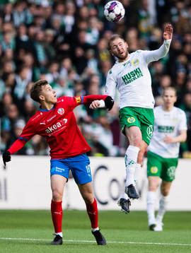 Helsingborgs Lucas Lingman och Hammarbys Darijan Bojanic