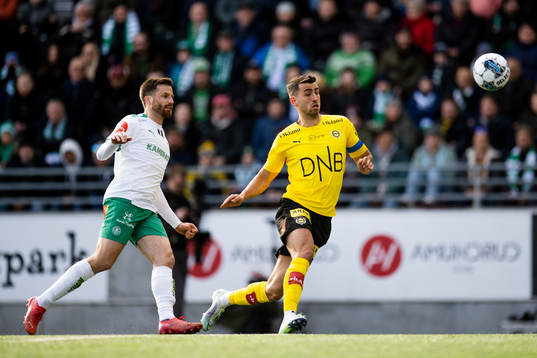 Aleksander Megalvis of HamKam and Vetle Winger Dragsnes of