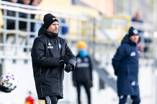 Falkenbergs tränare Christoffer Andersson