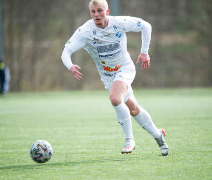 Bergas Oscar Dahlström i matchen i div. 2 Södra Götaland