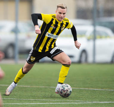 IFK Hässleholms Danny Gunnarsson i matchen i div. 2 Södra