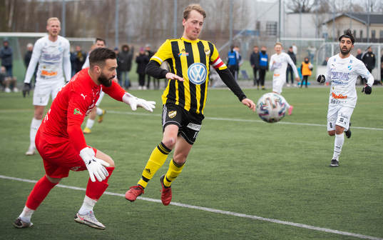 IFK Hässleholms Robin Strömberg i matchen i div. 2 Södra